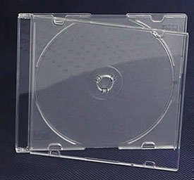 10 Single Slim Frosted Clear CD Jewel Blank Empty New Plastic Replacement Case / Cover for CDs