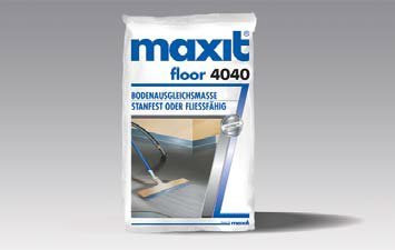 MAXIT floor 4040 composto livellante per pavimenti rapidamente | 25 kg | Il livellante può essere lavorato all'interno/all'esterno con uno spessore di 1-50 mm | rapidamente accessibile e occupato