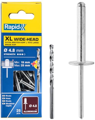 Rapid 5000668 XL Rivetti Ø4,8x30 mm, Acciaio