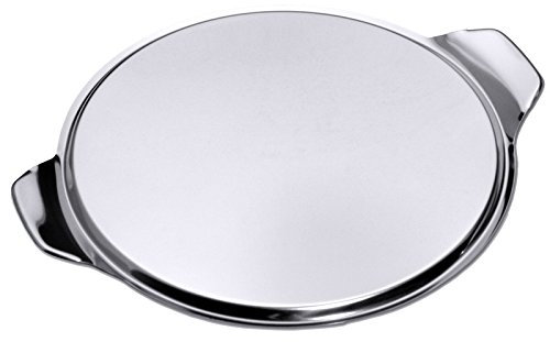 getgastro Tortenplatte aus Edelstahl 18/0, mit zwei Griffen/in leichter (0,4 mm) oder in mittelschwerer Ausführung (0,7 mm) | ERK (1 - Mittelschwere (0,7 mm) Ausführung)
