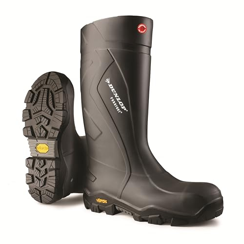 Dunlop Protective Footwear, CC22A33, Purofort+ Reliance Full Safety Con Vibram, Nere, Taglia 45 EU