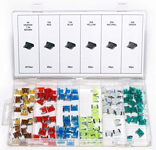 Craft-Equip 120 tlg. Auto Micro Sicherungs Set Flachsicherungen KFZ Sicherung