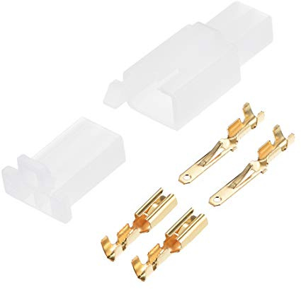 sourcing map 2,8 mm 2P Elektrische Kabelstecker Kit männlich weiblich Motorrad-Crimp-Kabelklemmen 20 Paare