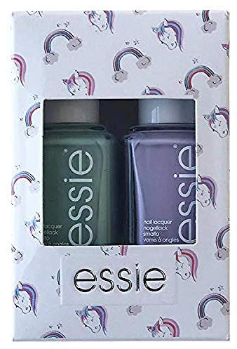essie Unicorn Dreams Pastels Nail Polish Duo Kit, 99 mint candy apple/37 lilacism, 2 x 13.5 ml