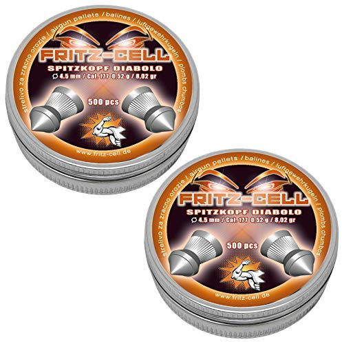 1000 Spitzkopf Cobra Diabolos 4,5mm Fritz-Cell für Luftgewehr Luftpistole