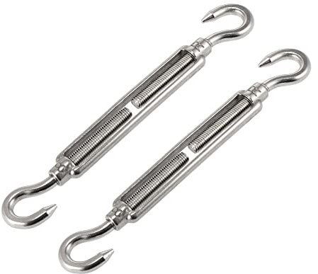 X AUTOHAUX 2 Stück Auto Auge Spannschloss Rigging M8 8mm CC Typ 304 Edelstahl