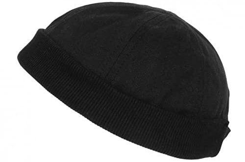 Schwarze Dockermütze aus Baumwolle für Damen und Herren, trendig, Rackham – Unisex, Schwarz , Einheitsgröße