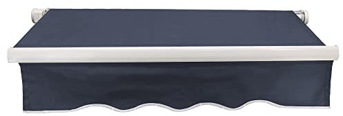 Green Bay Blue Manual Awning Replacement Fabric Retractable Outdoor Patio Garden - 2.5x2M