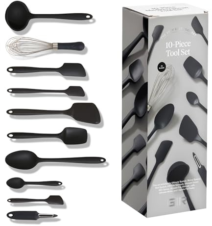 GIR GIRBDLE10UP111BLK 10 Piece Utensil Set Black, Silicone