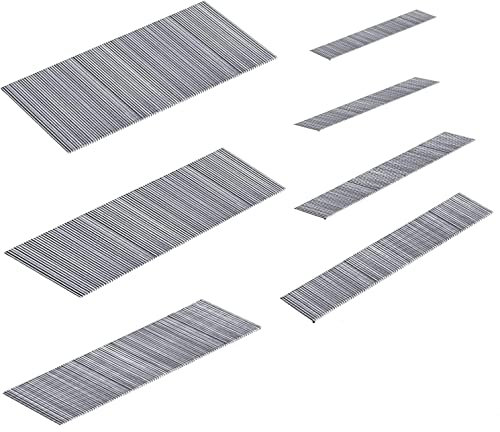 Chiodi a perno calibro 23 Chiodi senza testa con 7 diverse dimensioni, 3500 chiodi assortiti zincati Brad da 2/5 pollici a 1 pollice, chiodi a perno per montaggio di edifici mobile.