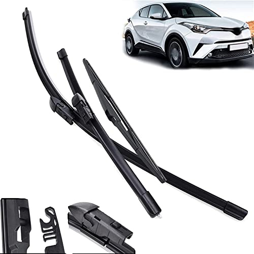 OYTHO Spazzole Tergicristallo per Toyota C-HR CHR 2016 2017 2018 2019 2020,Tergicristalli Set,Set di spazzole tergicristallo Anteriori e Posteriori per Parabrezza