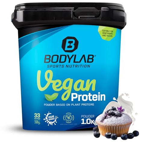 Bodylab24 Vegan Protein, Blueberry Muffin, 1kg