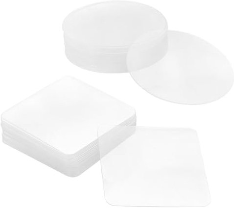 Peygre 40 Piezas Almohadillas de Doble Cara, Incluye 20 Redondas Cinta Adhesiva de Doble Cara, 20 Cuadradas Almohadillas Adhesiva Doble Cara Extrafuerte Transparente Impermeable para Hogar Oficina