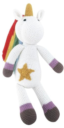 Limtula 7 8 Zoll Figur Spielzeug Einhörner Gefüllte Schlafpuppe Gehäkelte Einhörner Waschbare Für Kleinkind Freundinnen Geburtstag Kuscheltiere Für Mädchen