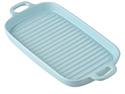 Fuente for Horno, Fuentes for Hornear de cerámica, Fuentes for Hornear pequeñas de cerámica con asa, Fuente for Horno, Cacerola for Lasaña for Asar, Utensilios for Hornear rectangulares pequeños (6,1