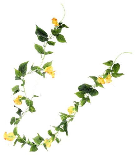 GARVALON Künstliche Blumengirlande Gefälschte Blumenrebe Dekorative Ranken Hängende Ranken Für Wand Für Draußen