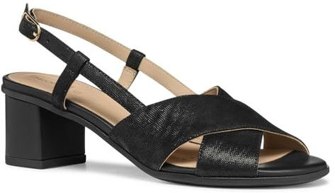 Geox D AURELY 50 A - Sandalo con tacco Donna, Black,