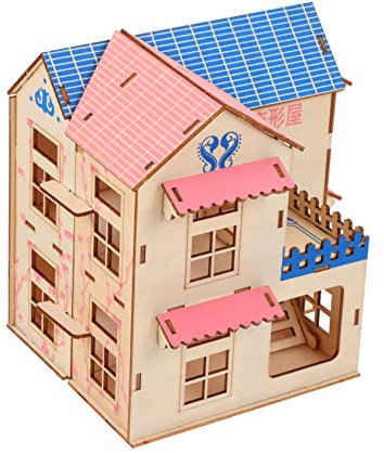 INOOMP 1stück Hamster Schloss Aus Holz Dreistöckige Haustiervilla Mit Kletterleiter Spiel Und Schlafplatz Für Kleine Tiere Wie Zwerghamster Und Meerschweinchen Sichere Und Bequeme