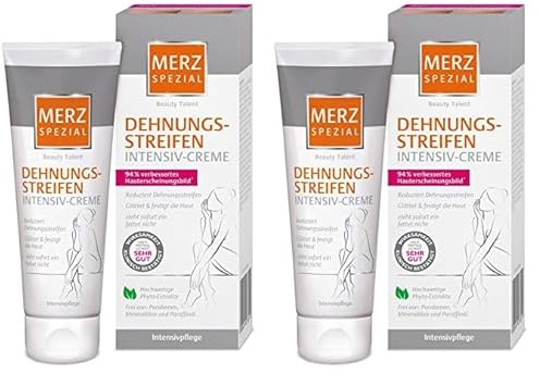 Merz Spezial Dehnungsstreifen Intensiv-Creme – Spezielle Intensivpflege zur Reduktion von Dehnungsstreifen – verbessert das Erscheinungsbild der Haut – 1 x 75 ml (Packung mit 2)