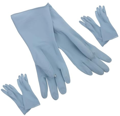 Zerodeko 3paare Wiederverwendbare Reinigungshandschuhe Haushaltsreinigungshandschuhe Kleiderwaschhandschuhe Öl Und Schmutzabweisend Hautfreundlich Für Küche Und Restaurant