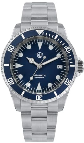 watchdives WD5513 Automatikuhren für Herren, Vintage Sub Taucheruhr, 38 mm, Saphirglas, Armbanduhr mit NH35-Uhrwerk, 200 m Wasserdicht