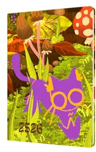 Collins 'Bella Ramsay Cat' 13 Month Planner, July 2025-August 2026 - E-CA153M.MC-2526 - Week-to-View Diary, A5 Hard Cover, Mushroom