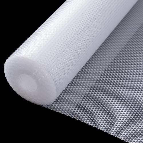 Zindoo Schubladenmatte Antirutschmatte Transparent Diamantmuster 44.5x500cm | Rutschfest und Abwaschbar, Schützt Schränke, Regale und Kühlschränke vor Kratzern, Feuchtigkeit und Täglicher Abnutzung
