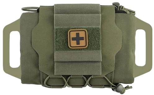 MOUNTTU Leere Erste-Hilfe-Tasche, tragbare, robuste Medizintasche aus Nylon mit großem Fassungsvermögen und Griff für Zuhause, Büro, Auto, Reisen, Medizintasche für den Außenbereich