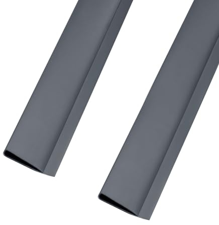 Anbor zest PVC Zaunschiene Abdeckprofil 4pcs x 1m, Schutzzubehör für PVC Sichtschutzmatte, 1 m/Stück, 2er Set, Anthrazit