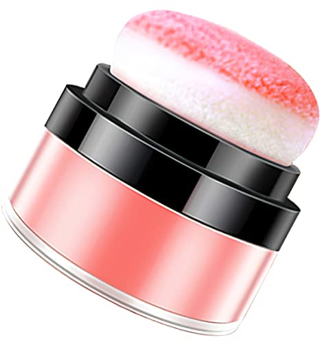 Veemoon Rubor en Polvo Suelto para Maquillaje Facial con Borla, Colorete Mineral de Larga Duración, Uniforme y Resistente al Desvanecimiento, Adecuado para Uso Diario en Rostro y Mejillas