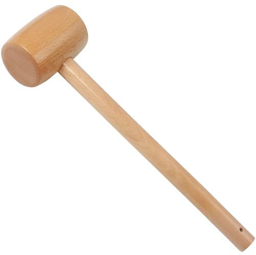 Deskium Beechwood Carving Mallet With Detachable Head, Round Wooden Hammer For Diy, Jewelry, And Woodworking