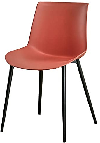 Esszimmerstühle, schwarz, moderner Kunststoff, Mid-Century-Beistellstuhl, Akzentstühle für Büro, Zuhause mit Beinen aus Kohlenstoffstahl für Küche, Schlafzimmer, Wohnzimmer (Farbe: Bildfarbe