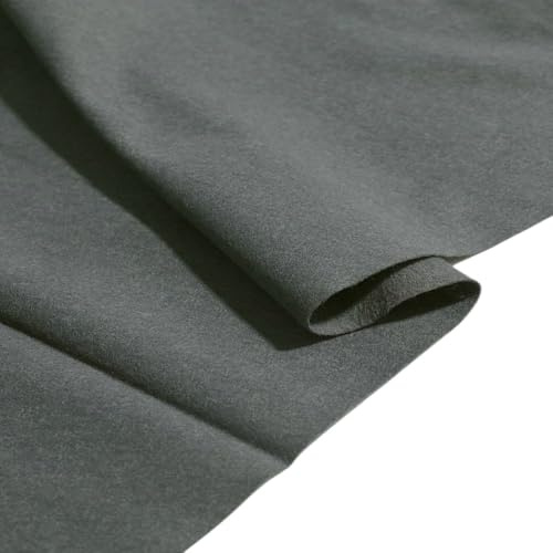 TOLKO 50cm Bastelfilz leichter Filzstoff Meterware | 1 mm dick | Filzmatte Untersetzer Dekofilz Taschenfilz zum Nähen und Basteln | 190 cm breit | Nadelfilz Filz Meterware (Grau)