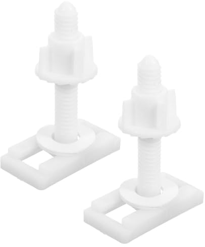 Ipetboom Viti per Sedile Wc in Abs Bianco 2 Pezzi Dadi per Fissaggio Sicuro e Installazione Facile, Compatibili Copriwater e Sedili per Toilette da Bagno