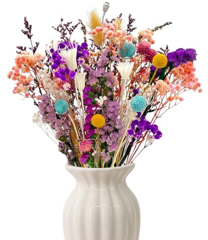 Getrocknete Blumen, 39 Stück Trockenblumen Zum Basteln, Trockenblumenstrauß | Natürliche Getrocknete Blumen für Wohnzimmer Haushalt Hochzeiten Boho und Tischdeko