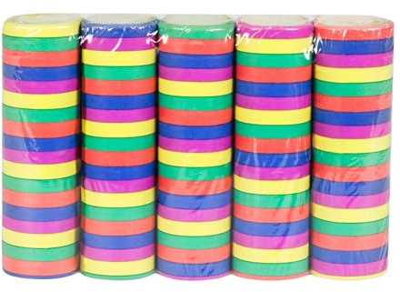 Boland 76050 - Festoni 5 colori, 5 pezzi, lunghezza 400 cm ciascuno, ignifugo, multicolore, carnevale, compleanno, decorazione, discoteca, festa di compleanno per bambini