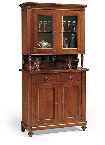Antiche Riproduzioni Napoletana in legno di pioppo massello 2 porte cm 113x47, h 103, alzata cm 112x43, h 110