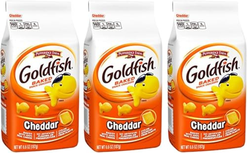 Pepperidge Farm Goldfisch, Cheddar, 6,6 Unzen Tasche (3er Pack)