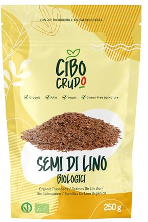Graine de Lin Bio - 250g. Graines de Lin Brun 100% Naturel et Pur sans Additifs Riche en Fibres Oméga 3 et Sels Minéraux. Organic Flax seeds.