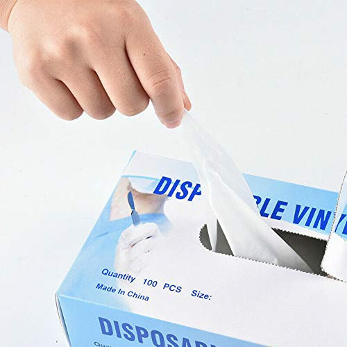 Disposable Gloves M, Proform Powder-Free Vinyl Clear Gloves 100 Pack, Suitable for caterers, Suitable for non-invasive medical procedures, washing, cleaning, industrial, home use