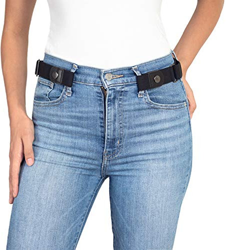 Lavenda® Elastischer Gürtel ohne Schnalle Damen – Schnallenfreier Gürtel Damen oder Herren – Unsichtbarer justierbarer Stretchgürtel