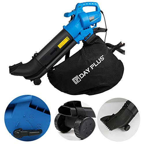 Lucn Vacuum Mulcher Shredder 3in1 3500W - Garden Vac & Shredder - 35L Bag 10:1 Shredding Ratio - Automatic Mulching Leaf in Bag - Telescopic Tube - 10m Cable – 6 Speed - Garden Blower