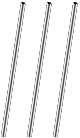 3 st 304 runda rör i rostfritt stål, 10 mm OD 1 mm väggtjocklek 300 mm längd sömlös metall rakt rör för hem, trädgårdsdekoration, industrimaskiner, gör-det-själv-hantverk