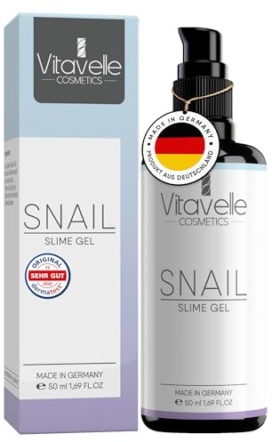 Vitavelle Snail Mucin Gel – ansiktsvård mot rynkor och hyperpigmentering – ansiktskräm för alla hudtyper – anti-aging, anti-finnar, anti-rynk, dagkräm med snigelslem