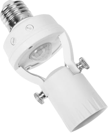 SEWOART Portalámparas y Material Pc y Hierro Sensor Infrarrojo E27 de Alta Sensibilidad y Rendimiento Estable para Adecuado para Escaleras y Escuelas Escaleras Escuelas