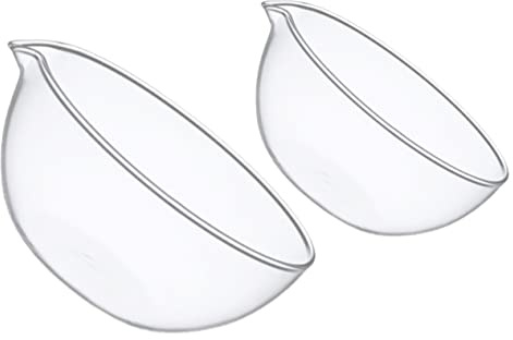 VOSAREA 2pcs Mini Bowl Baking Glass Bowl for Soy Sauce for Seasoning Dishes Sauce Plates for Appetizer Gadgets and Oven to Table Serving