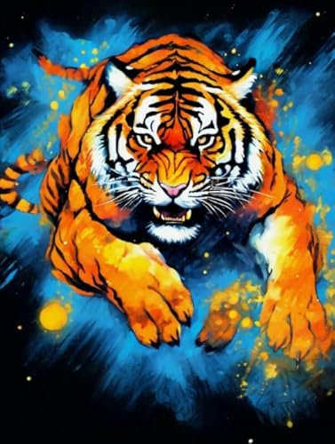 Buntes Abstract Tigerss Ölgemälde Plakate - Puzzle 1000 Teile - Spiele Zum Stressabbau In Der Familie - Puzzles Für Ältere Erwachsene - Wand Kunst Dekoration Wd01Zt