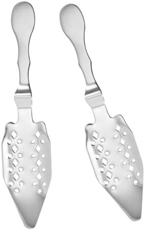 OFFSCH Cuchara De Absenta De Acero Inoxidable 304 Hueca 2 Piezas Plateada Multifunción Para Barra y Preparado De Cócteles