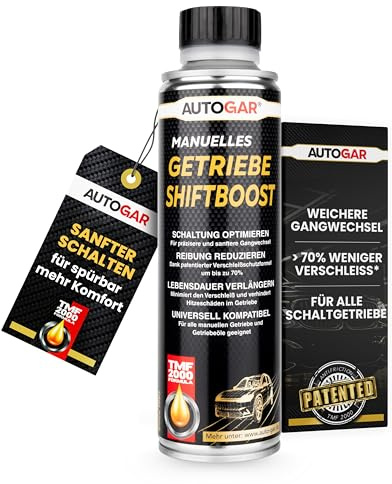AUTOGAR® MANUAL SHIFTBOOST 250 ml I Schaltgetriebeöl Additiv mit TMF-2000® I leichter schalten, Schaltgefühl verbessern I Synchronringe & Zahnräder schützen I für Schaltgetriebe & Differential