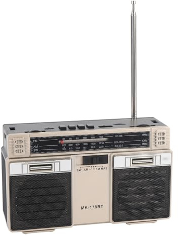Conférencier Radio Portable, Radio AM FM SW avec Double Pilote, Son Cristallin et Longue Durée de Vie de la Batterie, Profitez des Stations FM, du Streaming de Musique et de la